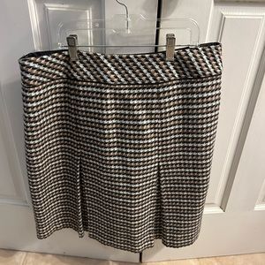 Talbots Houndstooth Plaid Skirt